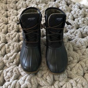 Black Sperry Boots